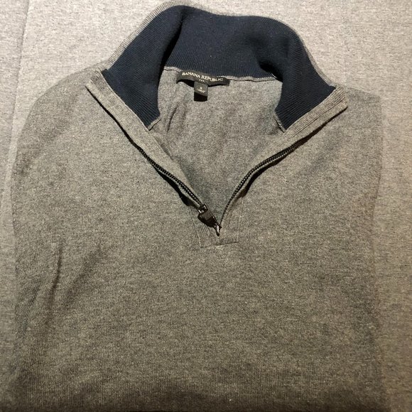 Banana Republic Quarter Zip Sweater - Picture 1 of 3